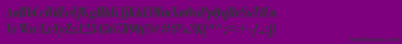 BodoniMtCondensedРџРѕР»СѓР¶РёСЂРЅС‹Р№РљСѓСЂСЃРёРІ Font – Black Fonts on Purple Background