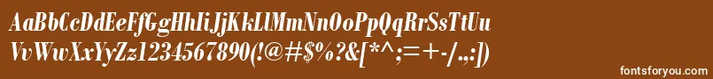 BodoniMtCondensedРџРѕР»СѓР¶РёСЂРЅС‹Р№РљСѓСЂСЃРёРІ Font – White Fonts on Brown Background