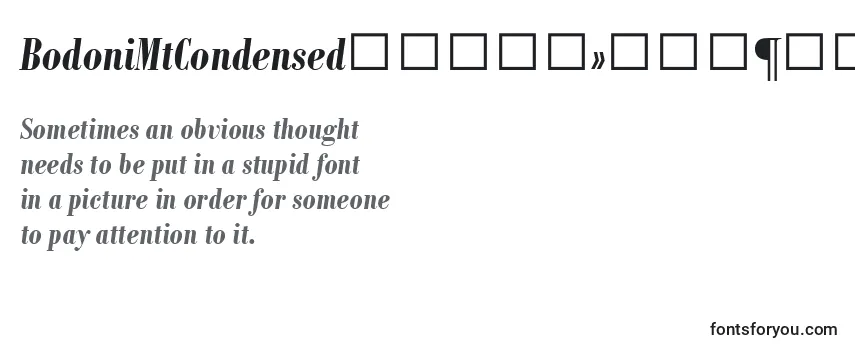 Review of the BodoniMtCondensedРџРѕР»СѓР¶РёСЂРЅС‹Р№РљСѓСЂСЃРёРІ Font