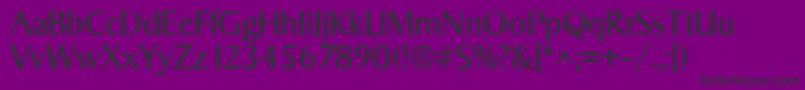 SigvarRegular Font – Black Fonts on Purple Background