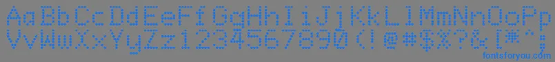 Czcionka Matrixdit – niebieskie czcionki na szarym tle
