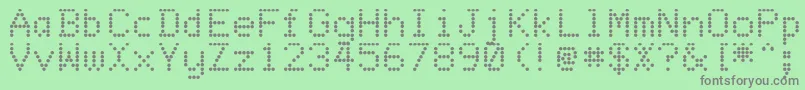 Matrixdit-fontti – harmaat kirjasimet vihreällä taustalla