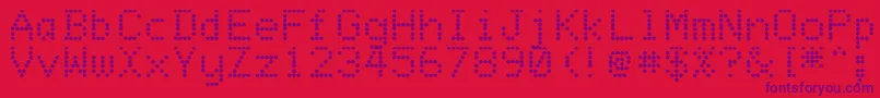 Matrixdit Font – Purple Fonts on Red Background