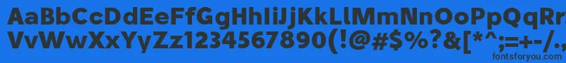 StiluBold Font – Black Fonts on Blue Background