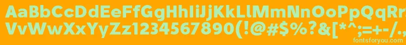 StiluBold Font – Green Fonts on Orange Background