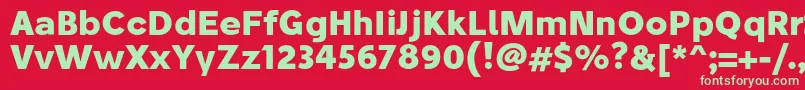 StiluBold-fontti – vihreät fontit punaisella taustalla