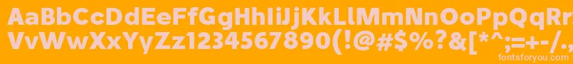 フォントStiluBold – オレンジの背景にピンクのフォント