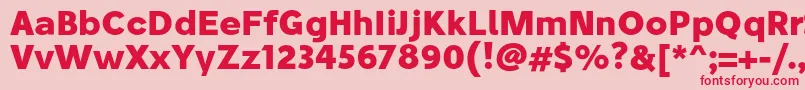 フォントStiluBold – ピンクの背景に赤い文字