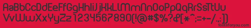 PlanetEstyle Font – Black Fonts on Red Background