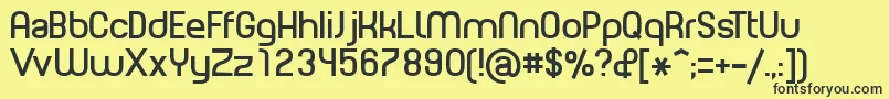 PlanetEstyle Font – Black Fonts on Yellow Background