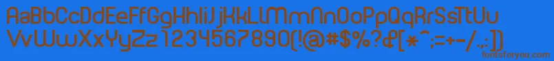 PlanetEstyle Font – Brown Fonts on Blue Background