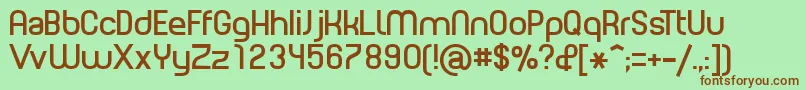 PlanetEstyle Font – Brown Fonts on Green Background