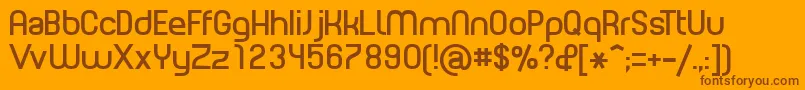 PlanetEstyle Font – Brown Fonts on Orange Background