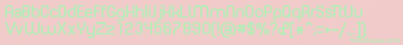 PlanetEstyle Font – Green Fonts on Pink Background