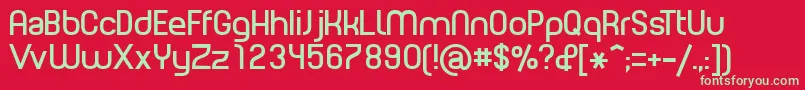 フォントPlanetEstyle – 赤い背景に緑の文字