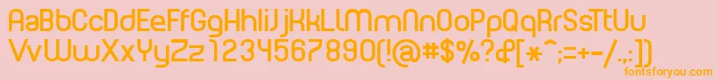 PlanetEstyle Font – Orange Fonts on Pink Background