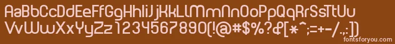 PlanetEstyle-Schriftart – Rosa Schriften auf braunem Hintergrund