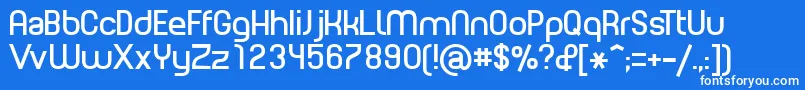 PlanetEstyle Font – White Fonts on Blue Background