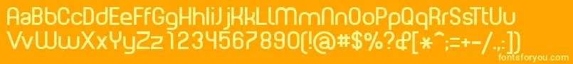 フォントPlanetEstyle – オレンジの背景に黄色の文字