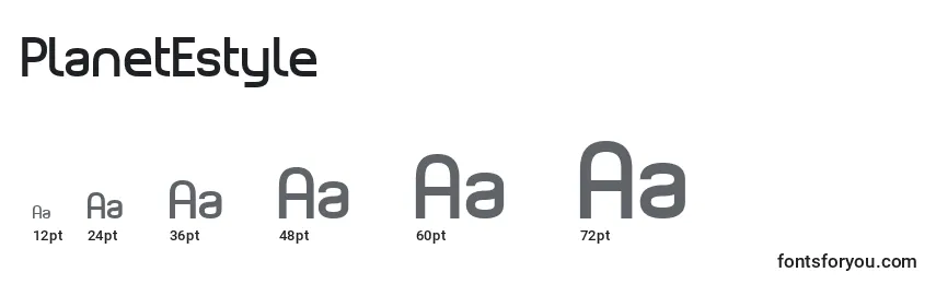 PlanetEstyle Font Sizes