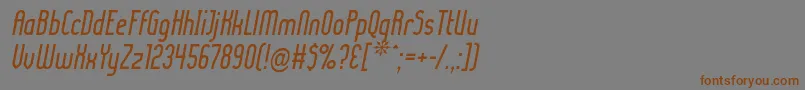 Ladyici Font – Brown Fonts on Gray Background