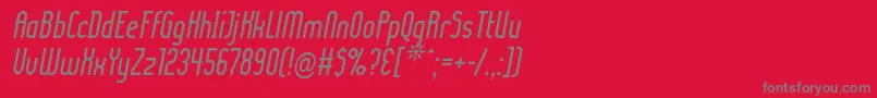 Ladyici Font – Gray Fonts on Red Background