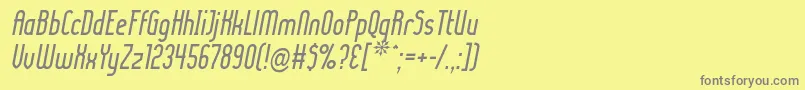 Ladyici Font – Gray Fonts on Yellow Background