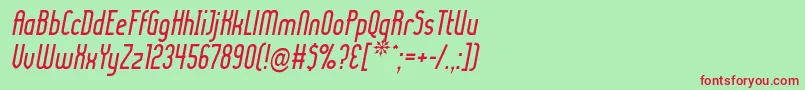 Ladyici Font – Red Fonts on Green Background