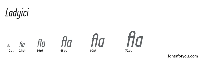 Ladyici Font Sizes
