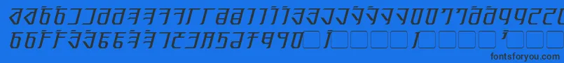 ExoditeItalic Font – Black Fonts on Blue Background