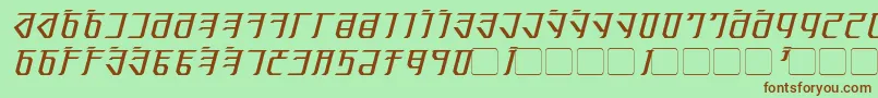 ExoditeItalic Font – Brown Fonts on Green Background