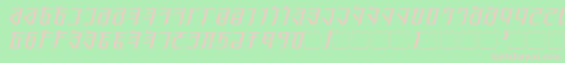 Fonte ExoditeItalic – fontes rosa em um fundo verde