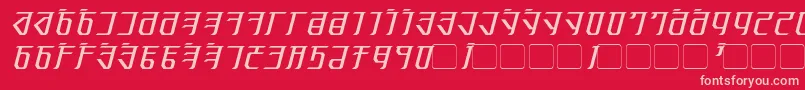 フォントExoditeItalic – 赤い背景にピンクのフォント