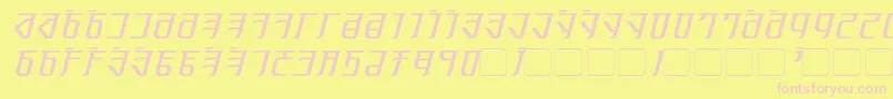 ExoditeItalic Font – Pink Fonts on Yellow Background