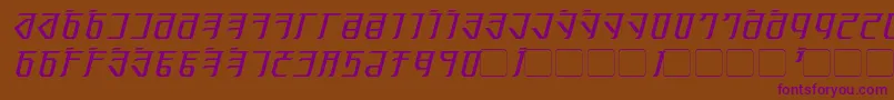 ExoditeItalic Font – Purple Fonts on Brown Background