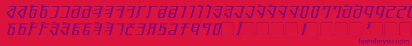 ExoditeItalic Font – Purple Fonts on Red Background