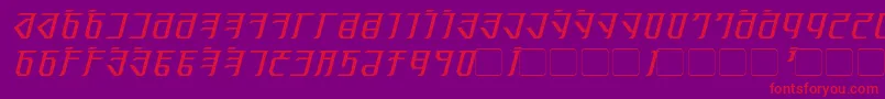 ExoditeItalic Font – Red Fonts on Purple Background