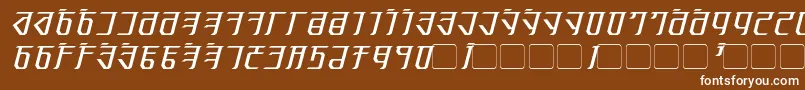 Шрифт ExoditeItalic – белые шрифты на коричневом фоне