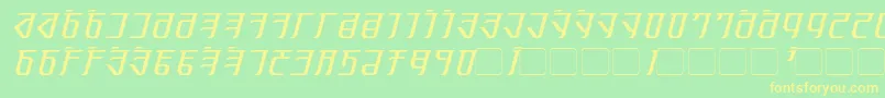 ExoditeItalic Font – Yellow Fonts on Green Background