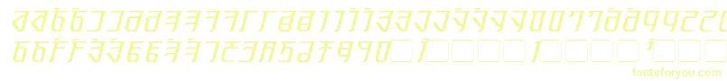 ExoditeItalic Font – Yellow Fonts on White Background