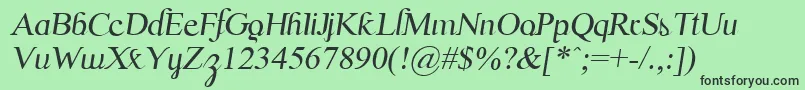 fuente ScrypticaliItalic – Fuentes Negras Sobre Fondo Verde