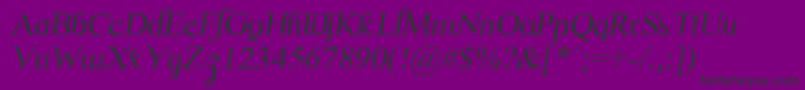 ScrypticaliItalic-Schriftart – Schwarze Schriften auf violettem Hintergrund