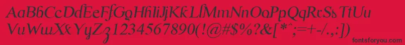 ScrypticaliItalic-Schriftart – Schwarze Schriften auf rotem Hintergrund