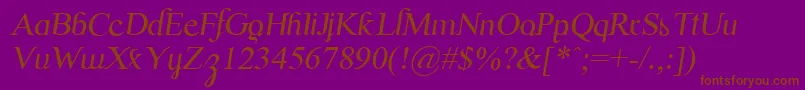 fuente ScrypticaliItalic – Fuentes Marrones Sobre Fondo Morado