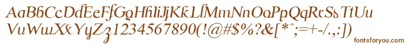 Шрифт ScrypticaliItalic – коричневые шрифты на белом фоне