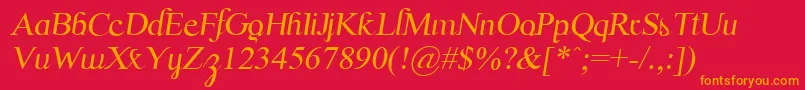 ScrypticaliItalic Font – Orange Fonts on Red Background