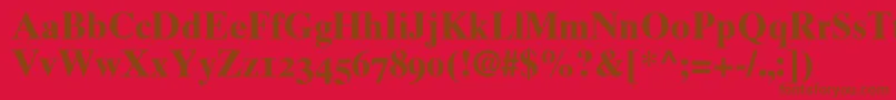 Times10BoldOldstyleFigures Font – Brown Fonts on Red Background