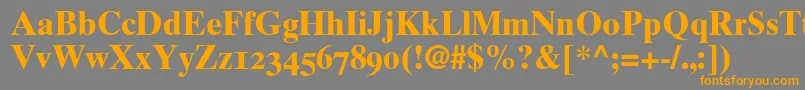 Weitere Informationen zur Times10BoldOldstyleFigures-Schriftart Times10BoldOldstyleFigures-Schriftart – Orangefarbene Schriften auf grauem Hintergrund