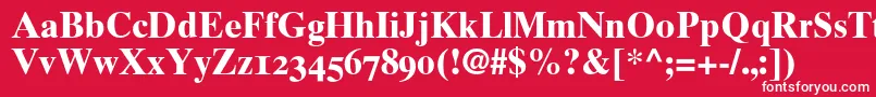 Times10BoldOldstyleFigures Font – White Fonts on Red Background