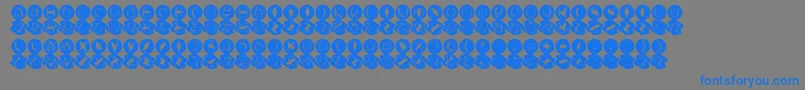 MashyBongGossip Font – Blue Fonts on Gray Background